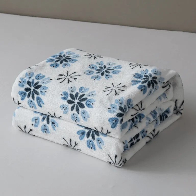 Mikroplüss takaró ICY FLAKES, fehér Méret: 200 x 220 cm