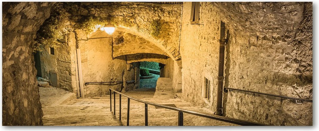 Peille edzett üveg panel éjszaka Franciaország XXL