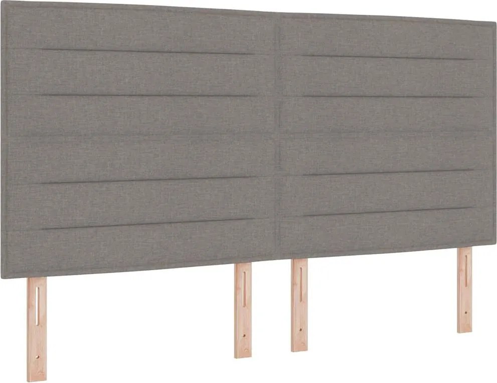 vidaXL Boxrugós ágy matracmal leddel Tópszínű 180 x 200 cm szövet