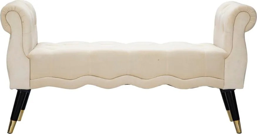 Krémszínű bársony pad Paris – Mauro Ferretti