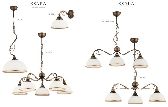 Jupiter 1174 - XS1 - Függeszték XSARA 1xE27/60W/230V