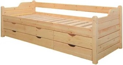 4+1 fiókos fenyő ágykeret 90x200 + ajándék ágyrács