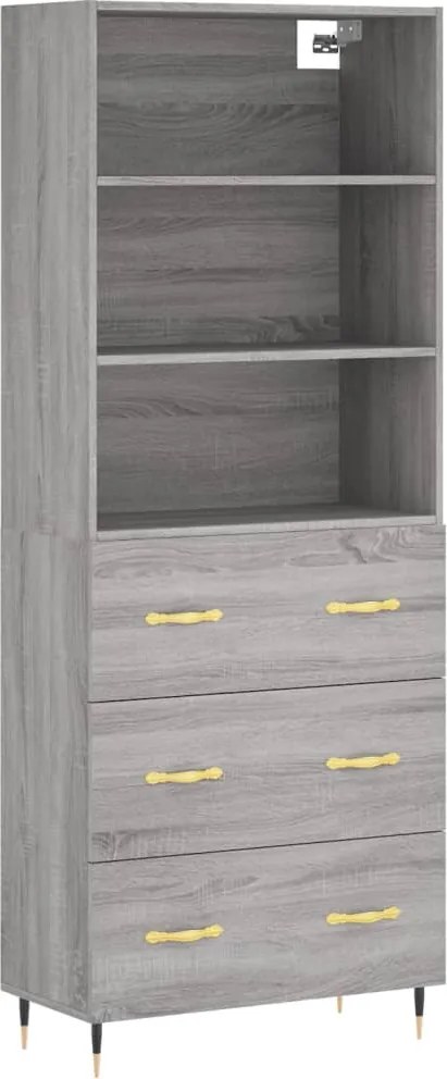 vidaXL szürke sonoma szerelt fa magasszekrény 69,5 x 34 x 180 cm