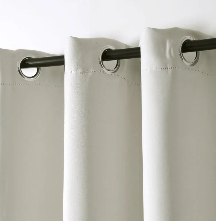 Fehér-krémszínű OXFORD függöny 140x250 cm Felfüggesztés: Hullámos sínszalag