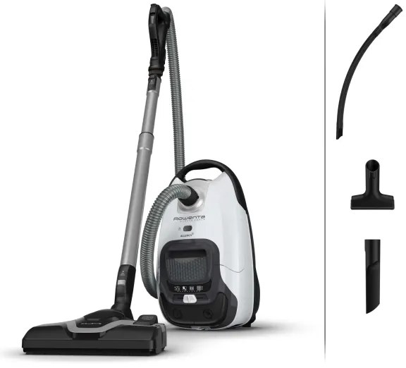 Rowenta - Porzsákos porszívó SILENCE FORCE ALLERGY+ 4,5l 400W fekete/fehér
