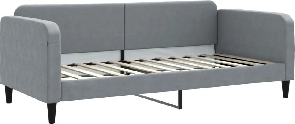 vidaXL világosszürke szövet kanapéágy keret 90 x 200 cm