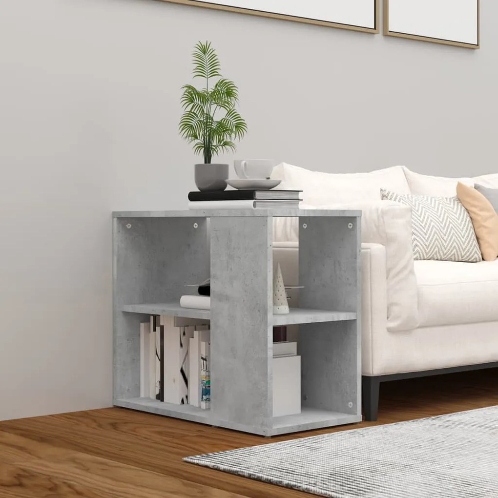 betonszürke szerelt fa kisszekrény 60 x 30 x 50 cm