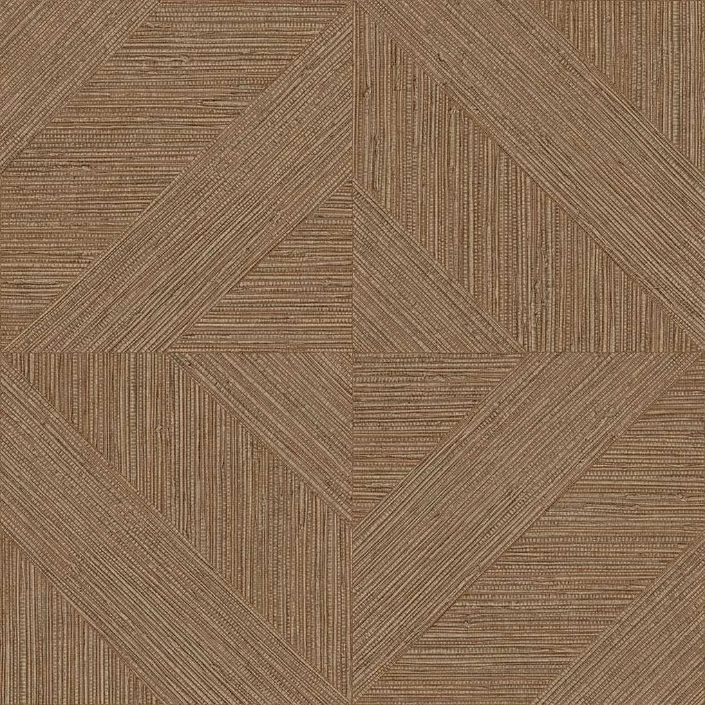 Decoprint Imani Tobago barna-mogyoróbarna geometrikus texturált vlies tapéta – IM28010