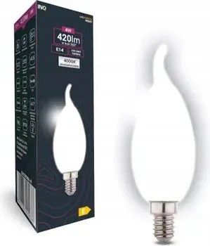 Tejes Izzó Matt Led Láng E14 230V 4W Nw