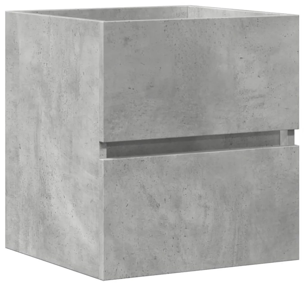 betonszürke szerelt fa mosdószekrény 41 x 38,5 x 45 cm