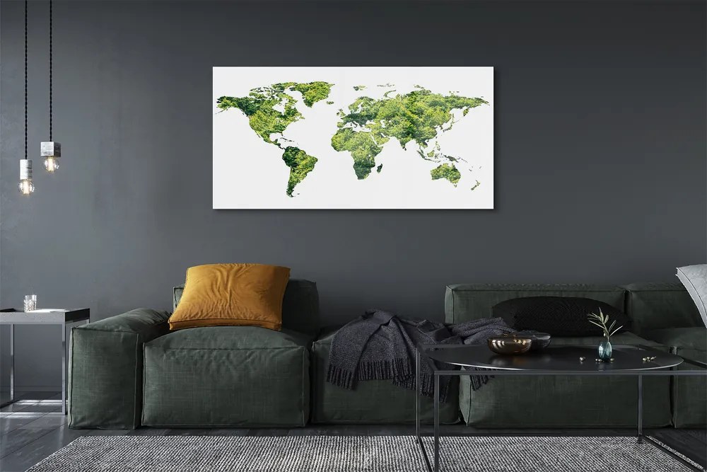 Üvegképek Térkép a zöld fű 120x60cm
