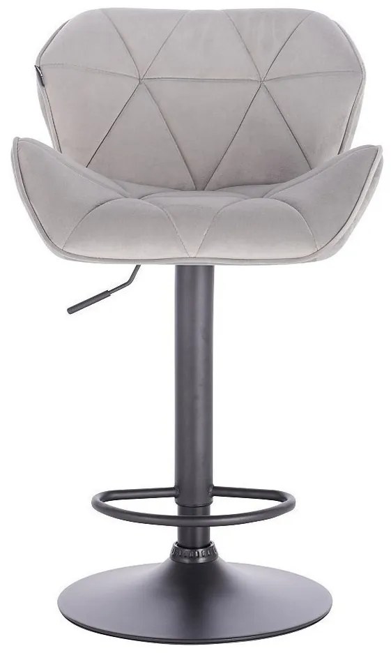 HR111W Acél modern velúr szék fekete lábbal