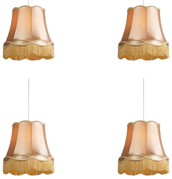 4 db-os szett retro függőlámpa arany 45 cm - Granny
