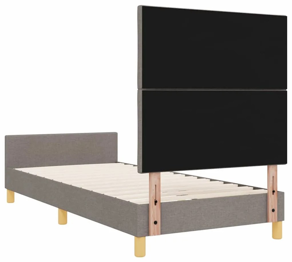 Ágykeret fejtámlával Tópszínű 100 x 200 cm szövet