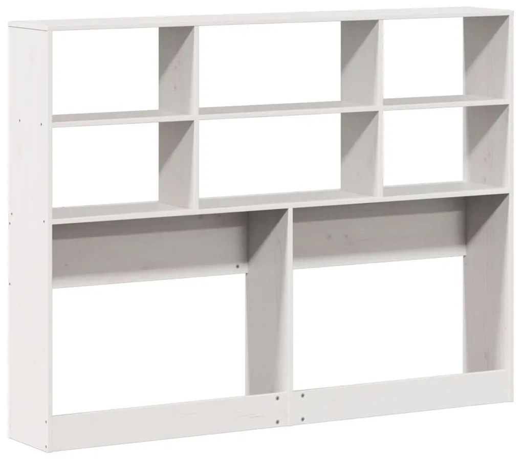 fehér tömör fenyőfa fejtámla tárolóval 140 cm