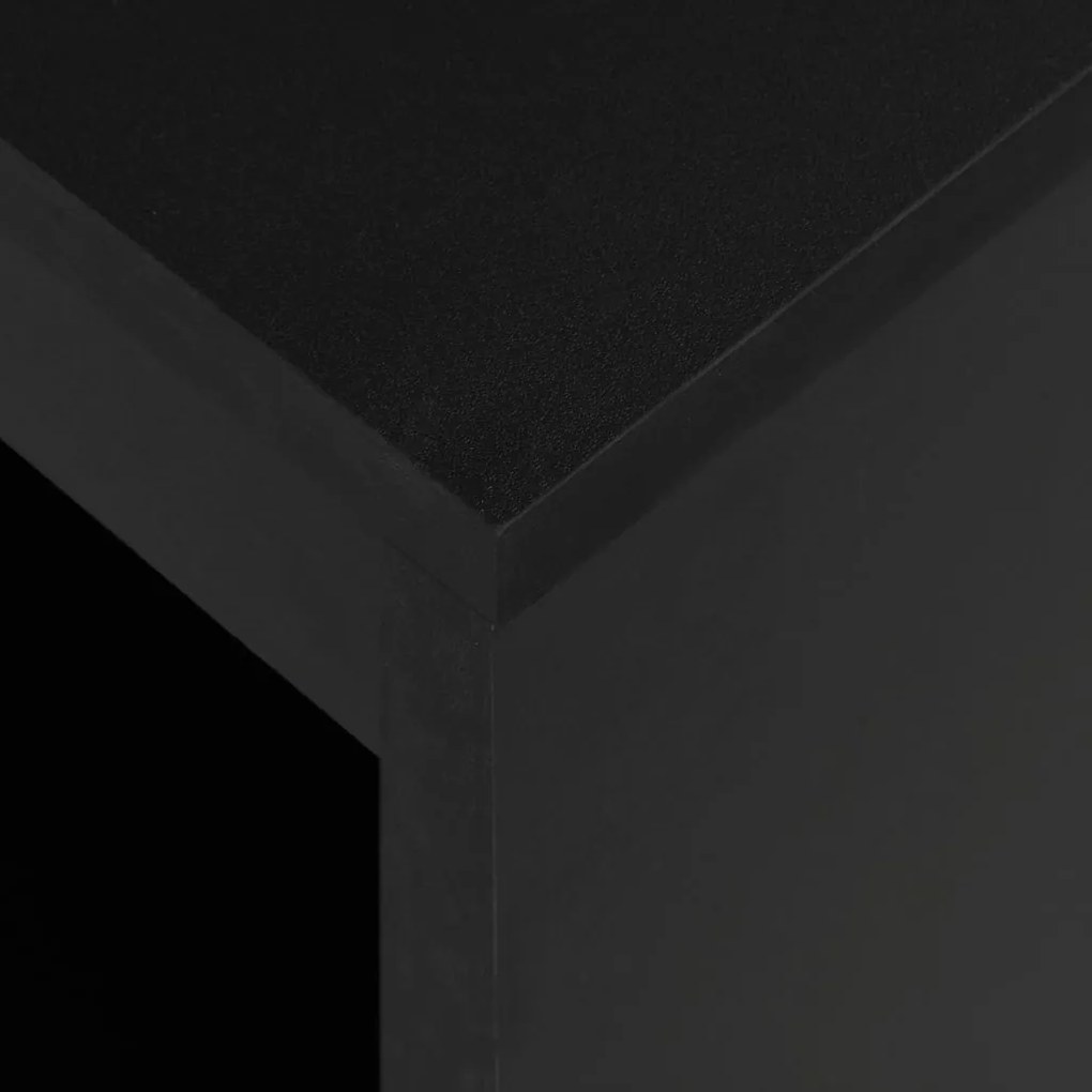 Fekete bárasztal polccal 110 x 50 x 103 cm