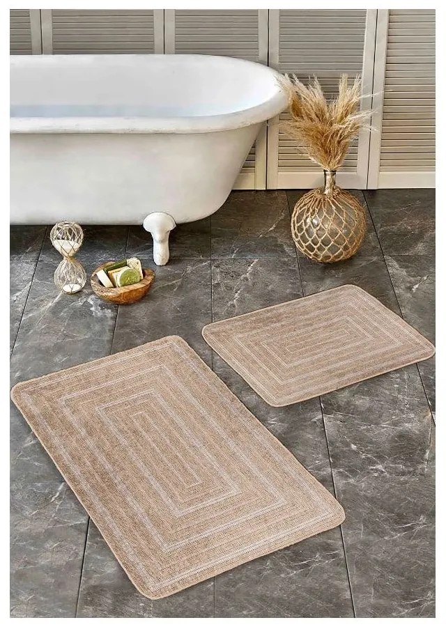 Barna fürdőszobai kilépő szett 2 db-os 60x100 cm – Mila Home