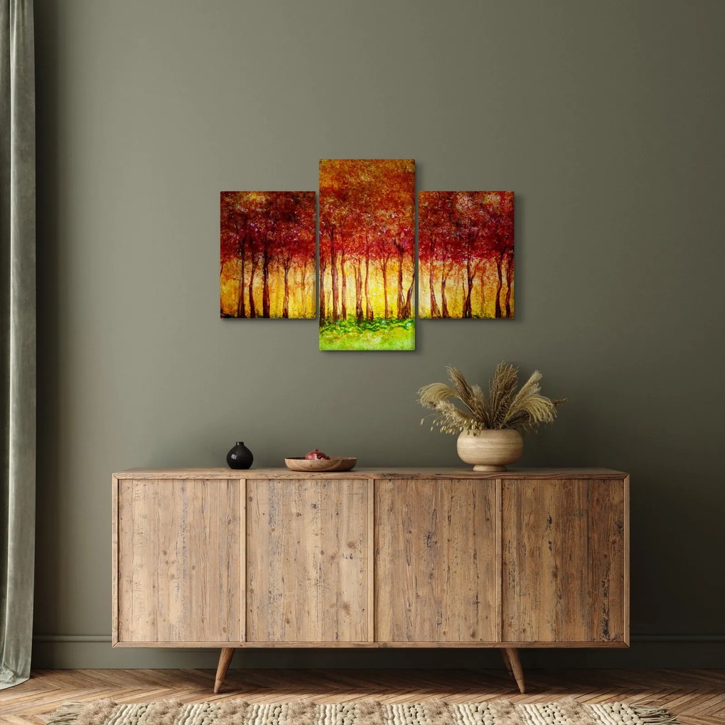 Kép - Lombhullató erdő festménye (90x60 cm)