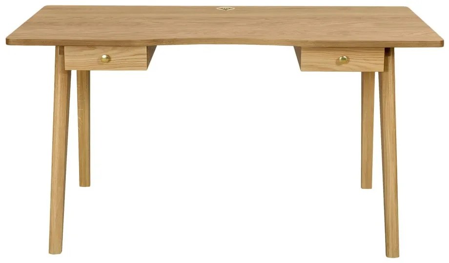 Íróasztal tölgyfa dekorral 70x140 cm Nice – Woodman