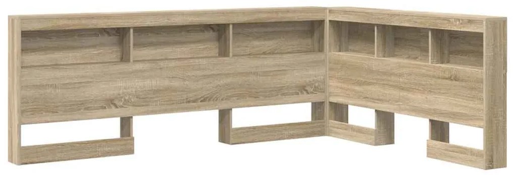 Tároló fejtámla polcokkal tárolóval sonoma tölgy 150 cm Faanyag