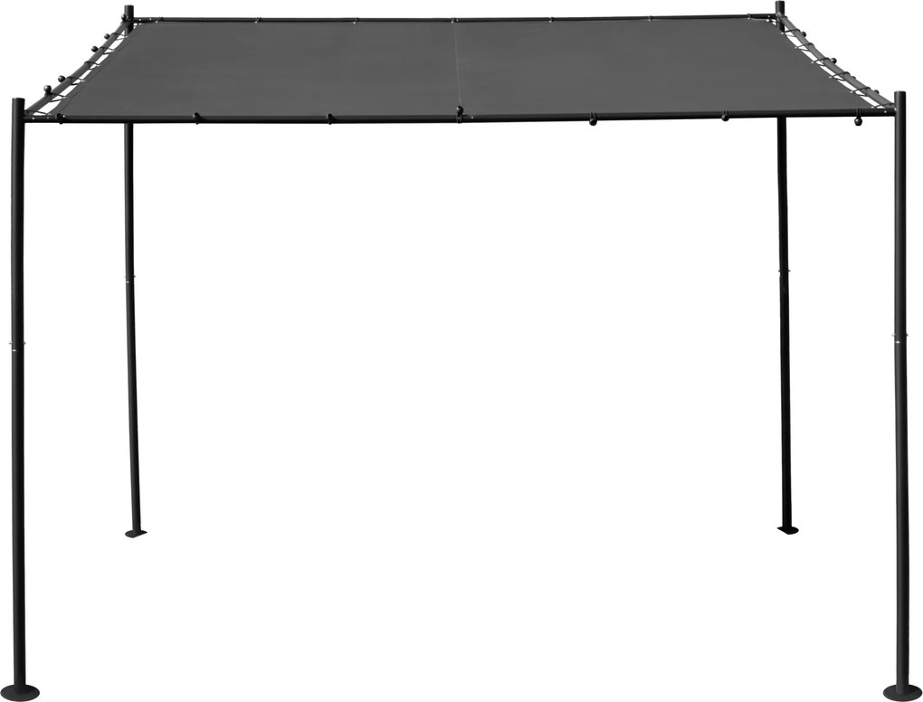 Kerti pergola 2,5x2,5 m acél kerti pavilon terasz előtető