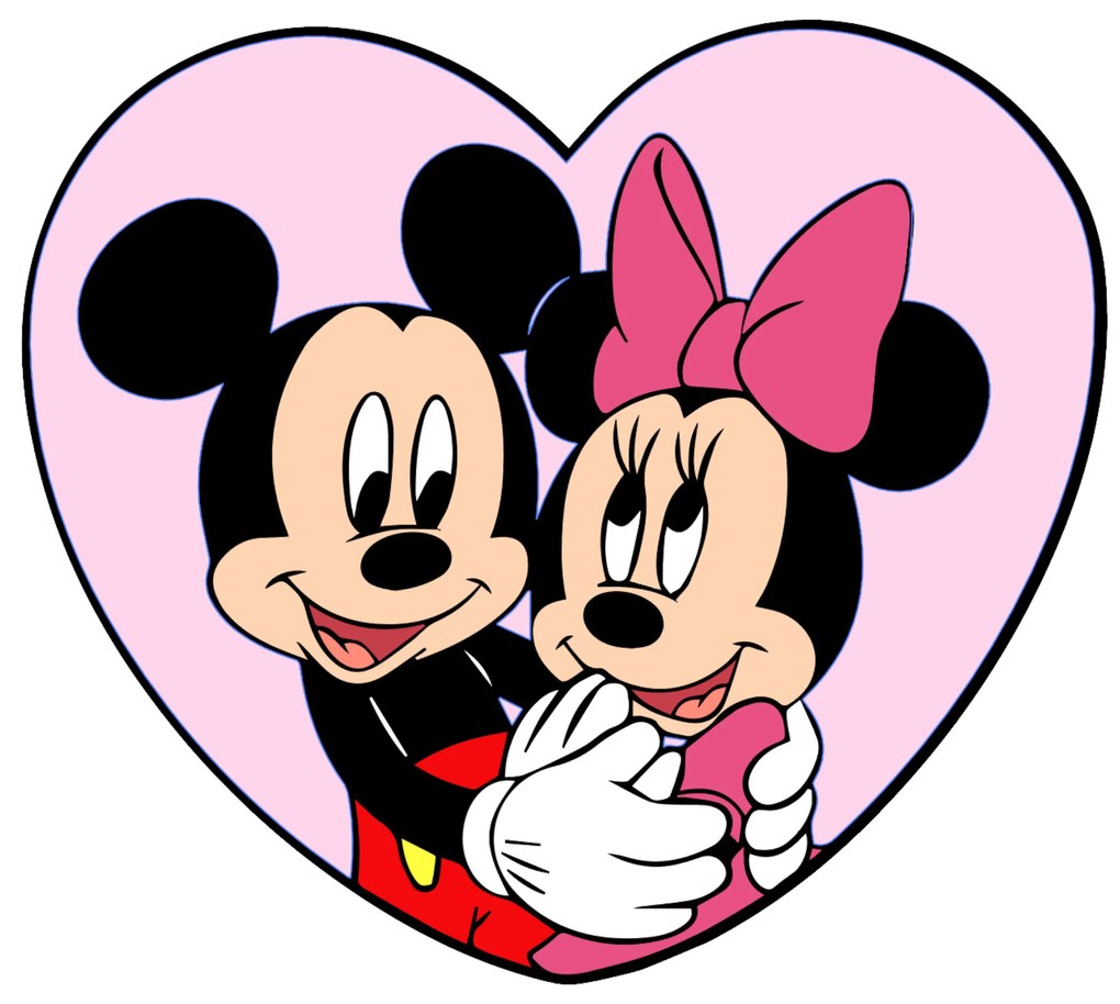 Falmatrica "Mickey és Minnie egy szívben"
