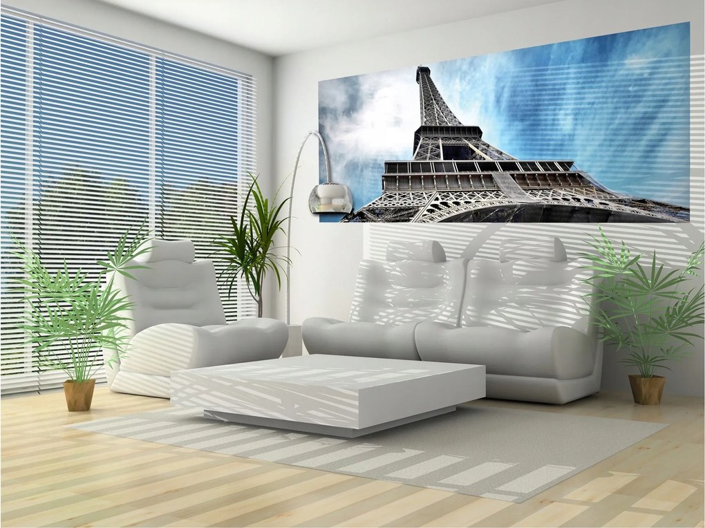 Fotótapéta Eiffel-torony Párizs a felhők elegáns stílus 250x104 +ragasztó