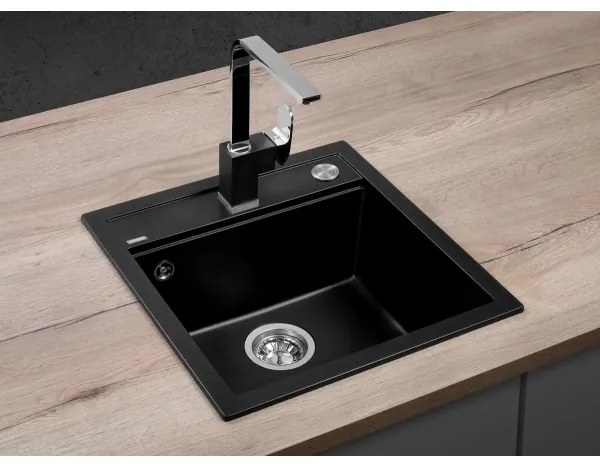 Concept DG00C50BC - CUBIS konyhai mosogató 49x51 cm gránit/fekete