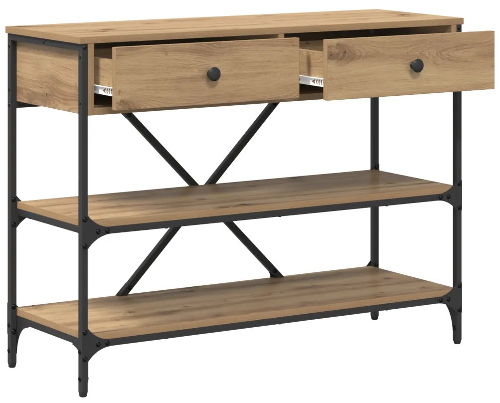 Konzolasztal Mesteri tölgy 100x34.5x75 cm Szerelt fa
