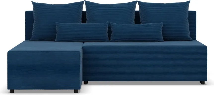 Nobu sarokkanapé, kordbársony, univerzális oldal, kék