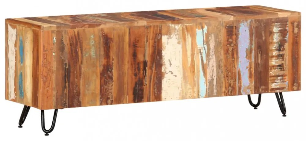 tömör újrahasznosított fa TV-szekrény 110 x 30 x 40 cm
