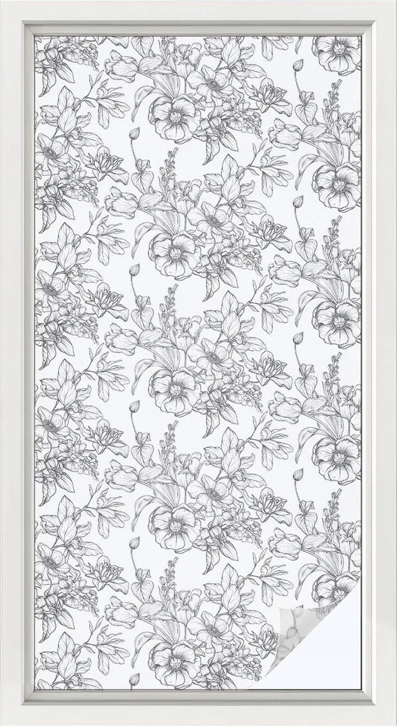 Tejfólia Ablaküveg Védelem és Adatvédelem Virágos elegancia 50x100