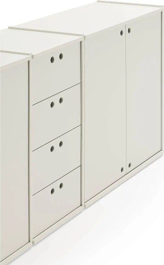 Krémszínű komód 197x80x40 cm Wally – Teulat