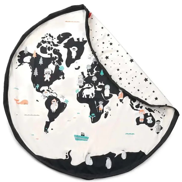 Play & Go játszószőnyeg és tároló táska World Map/Stars
