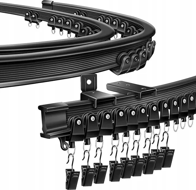 Segnayen Hajlékony mennyezeti függönysín nyílászárókhoz 3m fekete