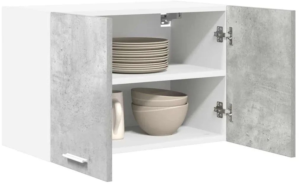 Függő szekrény Riga 2 pcs Beton szürke és fehér 60 x 31 x 40 cm