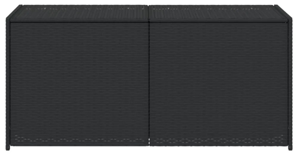 fekete polyrattan kerti tárolóláda 283 L