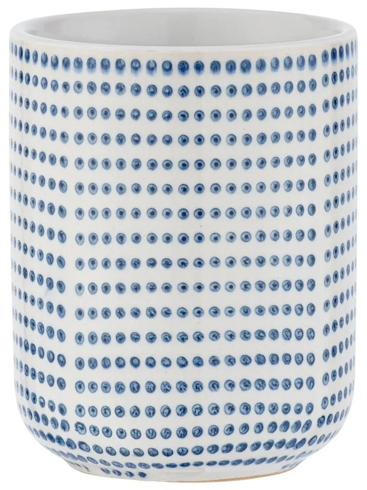 Nole kék-fehér kerámia fogkefetartó pohár - Wenko