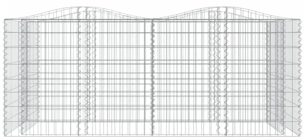 Íves horganyzott vas gabion magaságyás 200 x 100 x 100 cm