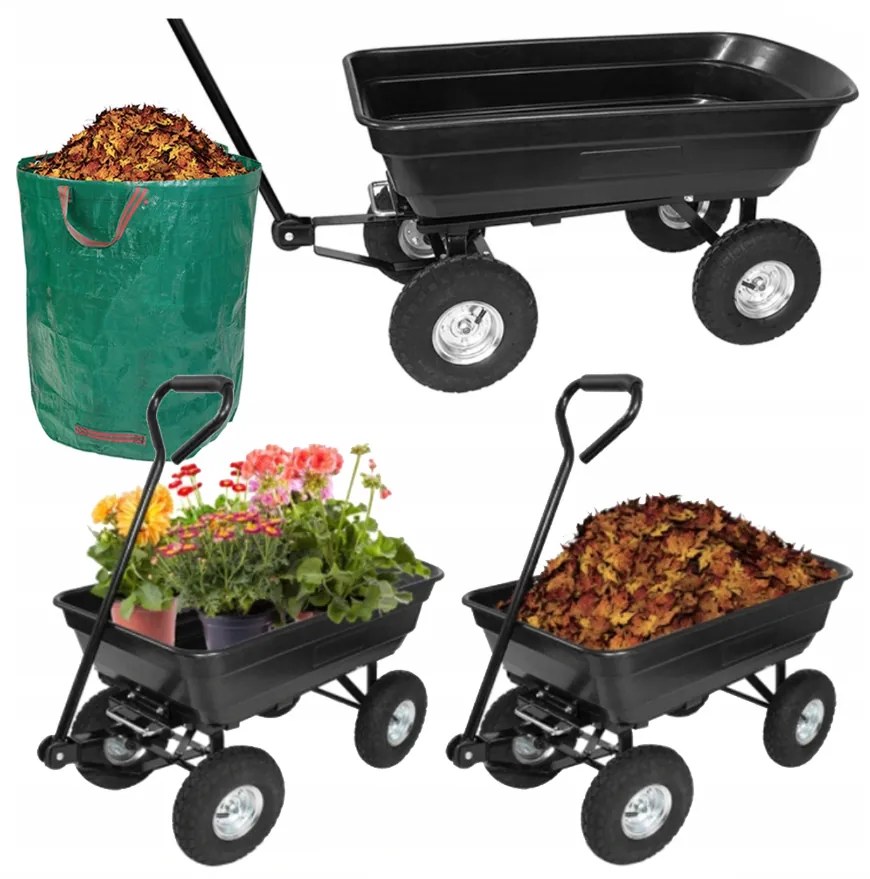 GARDENLINE Kerti kocsi fekete