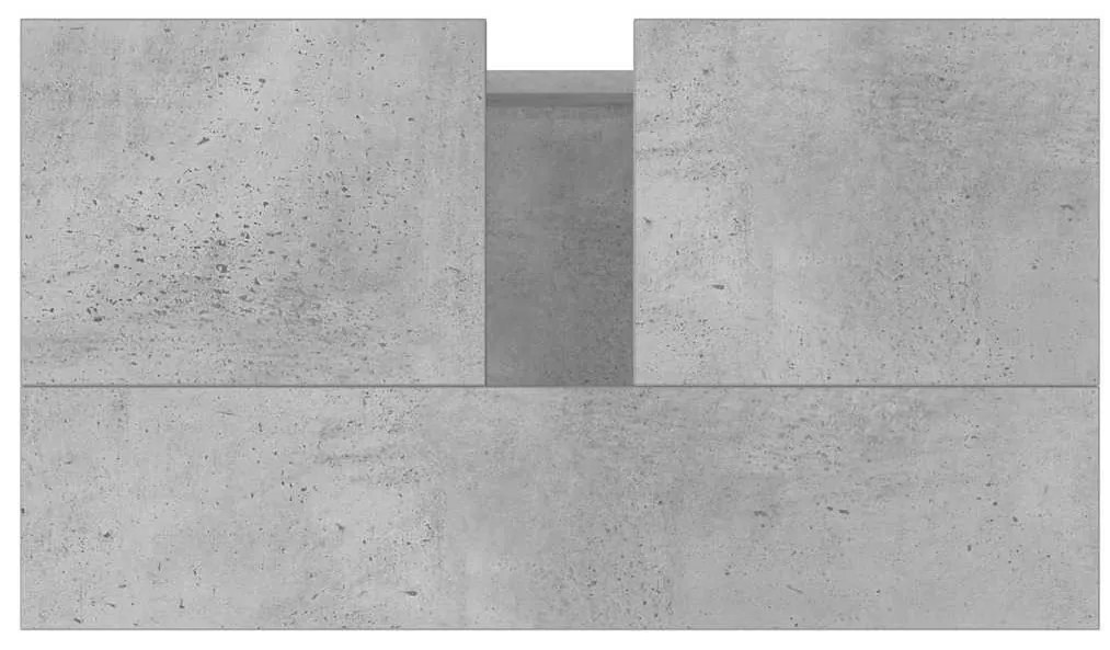 betonszürke szerelt fa fürdőszobaszekrény 58x33x60 cm