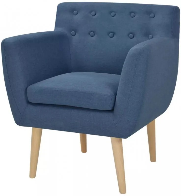 Kék szövet karosszék