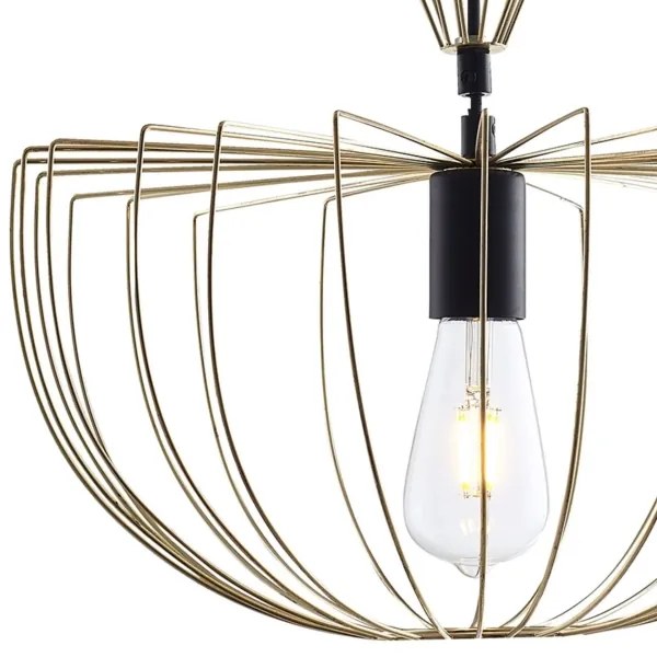 Csillár zsinóron JASMINA 1xE27/20W/230V átm. 40 cm arany