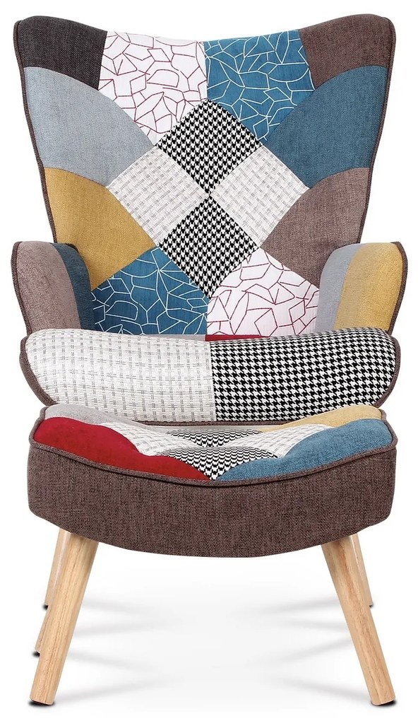 Fülkés fotel PW2, patchwork