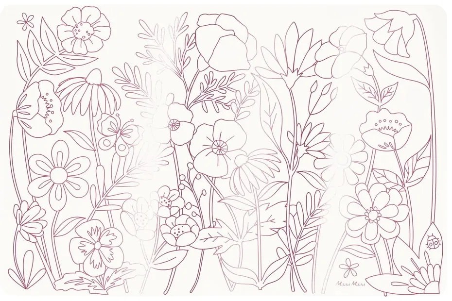 Papír tányéralátét szett 8 db-os 28x42.5 cm Butterflies & Flowers – Meri Meri