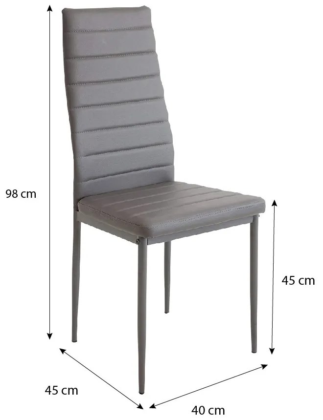 Coleta Nova II NEW étkezőszék Szürke 4 db N