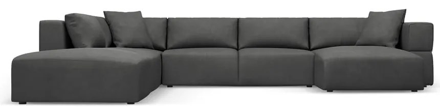 Sötétszürke sarokkanapé (bal oldali-"U" alakú) Esther – Milo Casa
