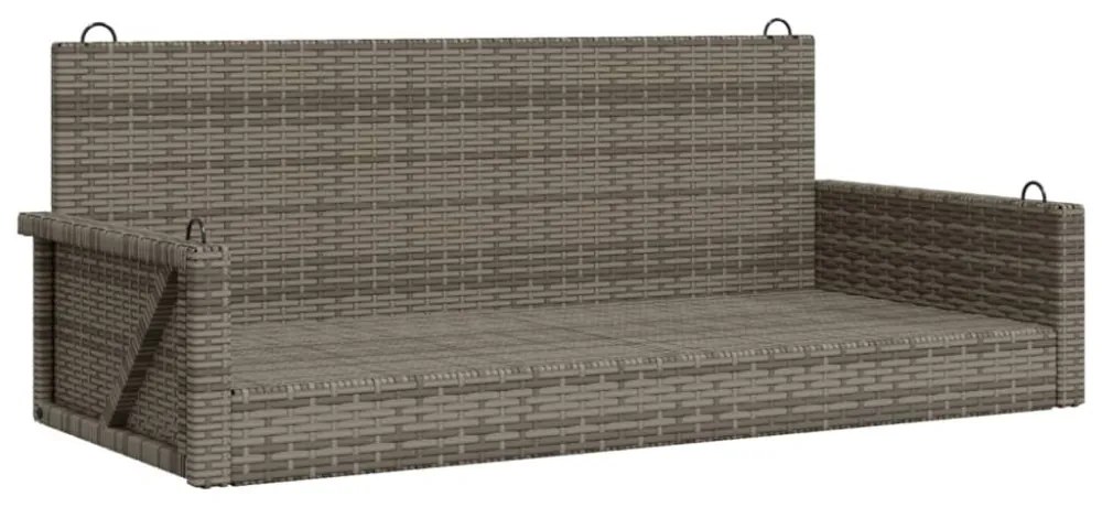 szürke polyrattan hintapad 119x56x48 cm