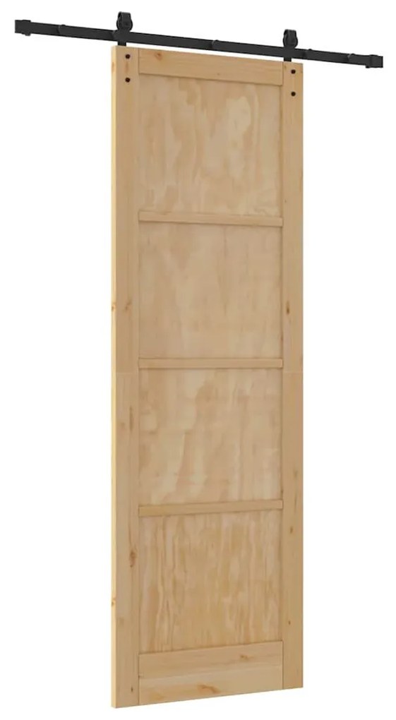 Csúszóajtó Természetes és fekete 78 x 232 cm