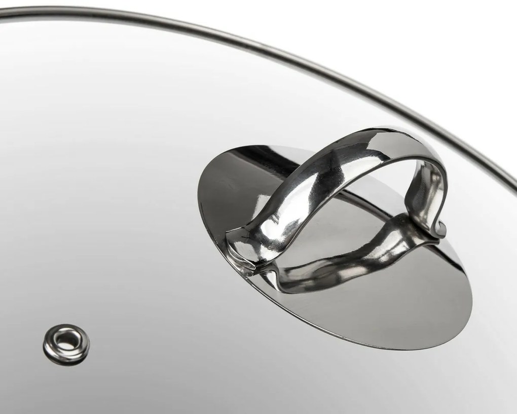 Banquet Emaille-beschichtete Pfanne METALLICSchwarz 22 cm, 3,7 5 l, mit Deckel, 22 cm